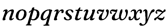 Fraunces Italic Instance Font LOWERCASE