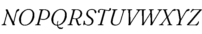 Fraunces LightItalic Instance Font UPPERCASE