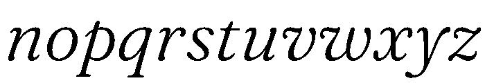 Fraunces LightItalic Instance Font LOWERCASE