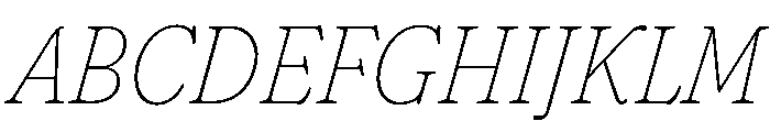 Fraunces ThinItalic Instance 0f4b917e Font UPPERCASE