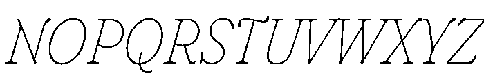 Fraunces ThinItalic Instance 0f4b917e Font UPPERCASE