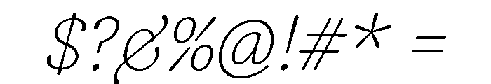 Fraunces ThinItalic Instance Font OTHER CHARS