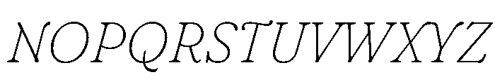 Fraunces ThinItalic Instance Font UPPERCASE