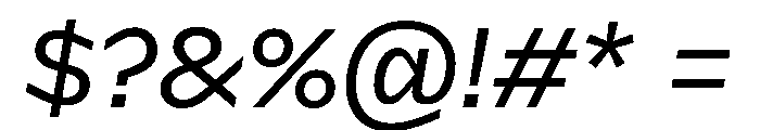 Frequenz Regular Italic Font OTHER CHARS