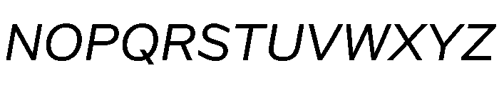 Frequenz Regular Italic Font UPPERCASE