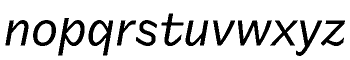Frequenz Regular Italic Font LOWERCASE
