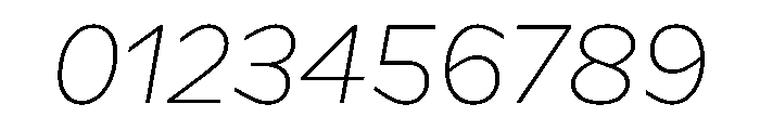 Frequenz Thin Italic Font OTHER CHARS