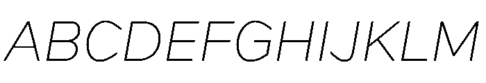 Frequenz Thin Italic Font UPPERCASE