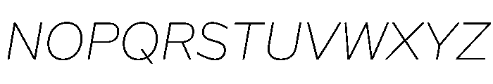 Frequenz Thin Italic Font UPPERCASE