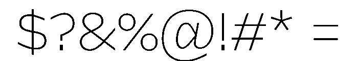 Frequenz Thin Font OTHER CHARS