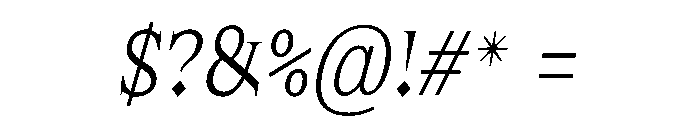 Friday BookItalic Font OTHER CHARS