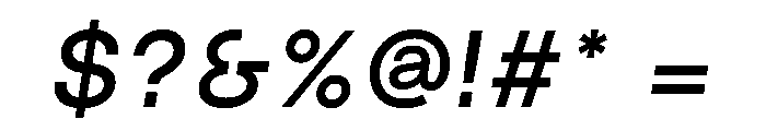 FriedelPro MediumOblique Font OTHER CHARS