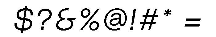 FriedelPro Oblique Font OTHER CHARS