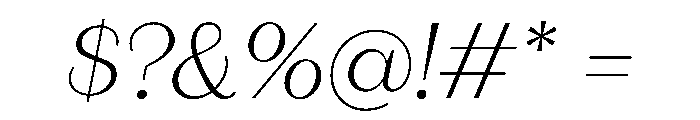 Fromage ExtraLightItalic Font OTHER CHARS