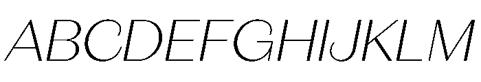 Fromage ExtraLightItalic Font UPPERCASE
