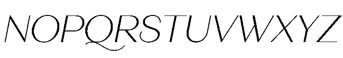 Fromage ExtraLightItalic Font UPPERCASE