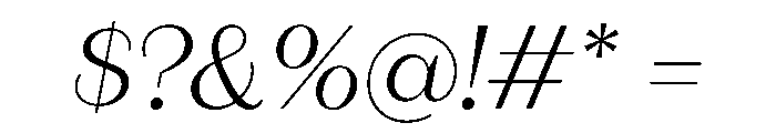 Fromage LightItalic Font OTHER CHARS