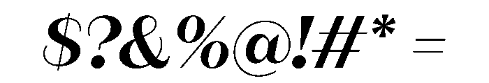Fromage SemiBoldItalic Font OTHER CHARS