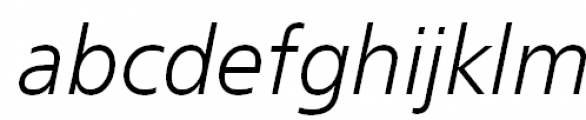 FreeSet Light Oblique Font LOWERCASE