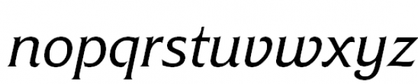 Friz Quadrata Regular Italic Font LOWERCASE