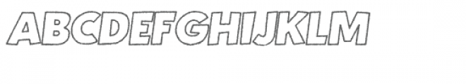 Fright Night Rough Outline Oblique Font UPPERCASE