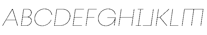 Fractul Alt Hairline Italic Font UPPERCASE