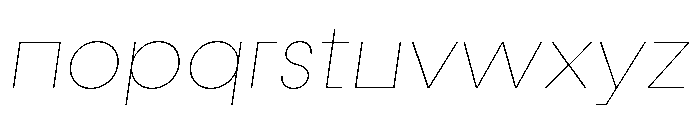 Fractul Alt Hairline Italic Font LOWERCASE
