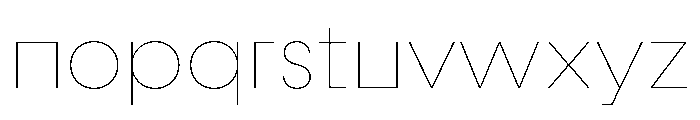 Fractul Alt Hairline Font LOWERCASE