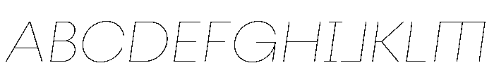 Fractul Alt Italic Font UPPERCASE