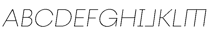 Fractul Alt Thin Italic Font UPPERCASE