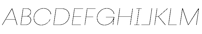 Fractul Hairline Italic Font UPPERCASE