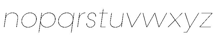 Fractul Hairline Italic Font LOWERCASE