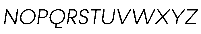 Fractul Light Italic Font UPPERCASE