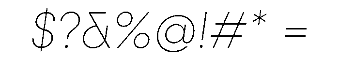 Fractul Thin Italic Font OTHER CHARS