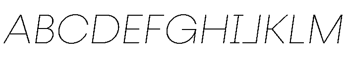 Fractul Thin Italic Font UPPERCASE