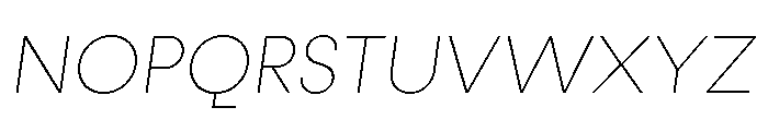 Fractul Thin Italic Font UPPERCASE