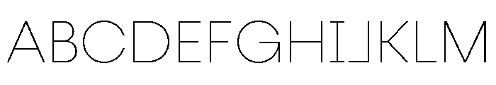 Fractul Thin Font UPPERCASE