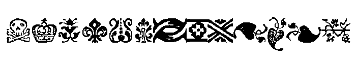 Franklin Caslon Ornaments Font UPPERCASE