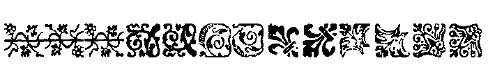 Franklin Caslon Ornaments Font UPPERCASE