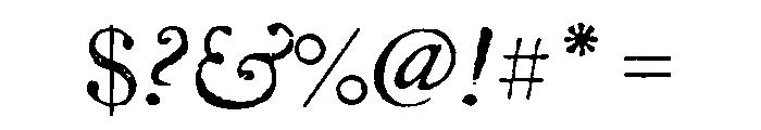 Franklin Caslon Regular Italic Font OTHER CHARS