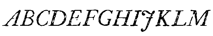 Franklin Caslon Regular Italic Font UPPERCASE