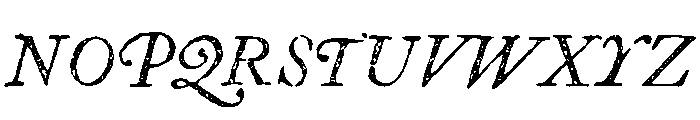 Franklin Caslon Regular Italic Font UPPERCASE