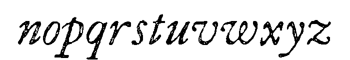 Franklin Caslon Regular Italic Font LOWERCASE