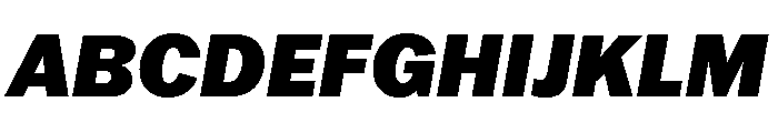 Franklin Gothic Black Italic Font UPPERCASE