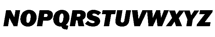 Franklin Gothic Black Italic Font UPPERCASE