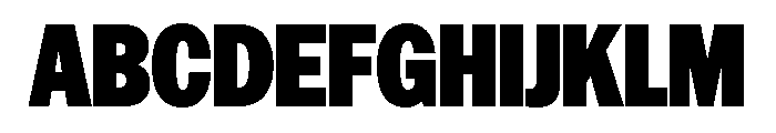 Franklin Gothic Condensed Black Font UPPERCASE