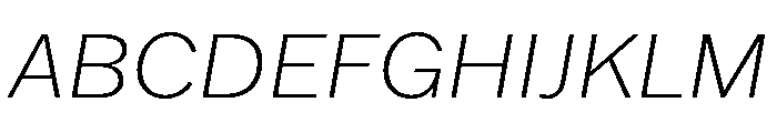 Franklin Gothic Extra Light Italic Font UPPERCASE