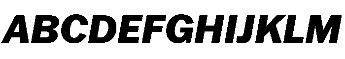 Franklin Gothic Heavy Italic Font UPPERCASE