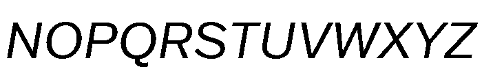 Franklin Gothic Regular Italic Font UPPERCASE