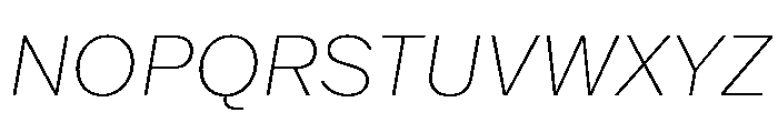 Franklin Gothic Thin Italic Font UPPERCASE